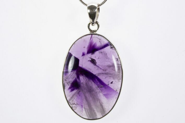 Trapiche Amethyst Pendant (Necklace) - Sterling Silver #303146